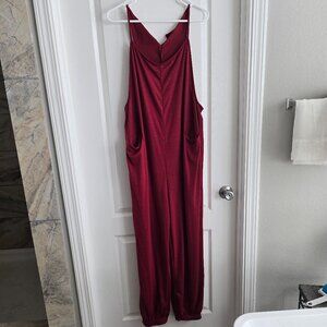 Red Romper / Jumpsuit Skinny Strap